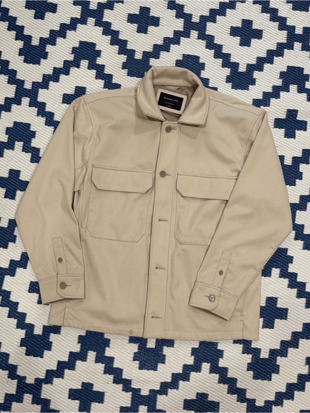 Abercrombie & Fitch Relaxed Stretch Button-Front Jacket Men’s Size L